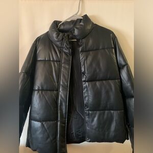 Brand new leather puffer Jacket
